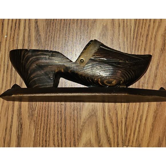 HTF Vintage Hand Carved Pipe And Tobacco Or Match Holder Scandinavian Folk Art - Picture 2 of 8